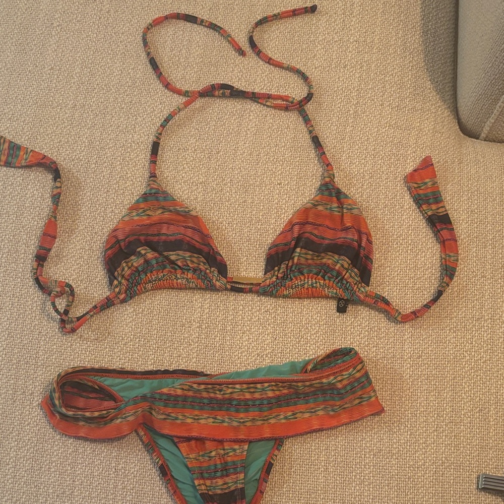 Striped Multicolor Bikini Set